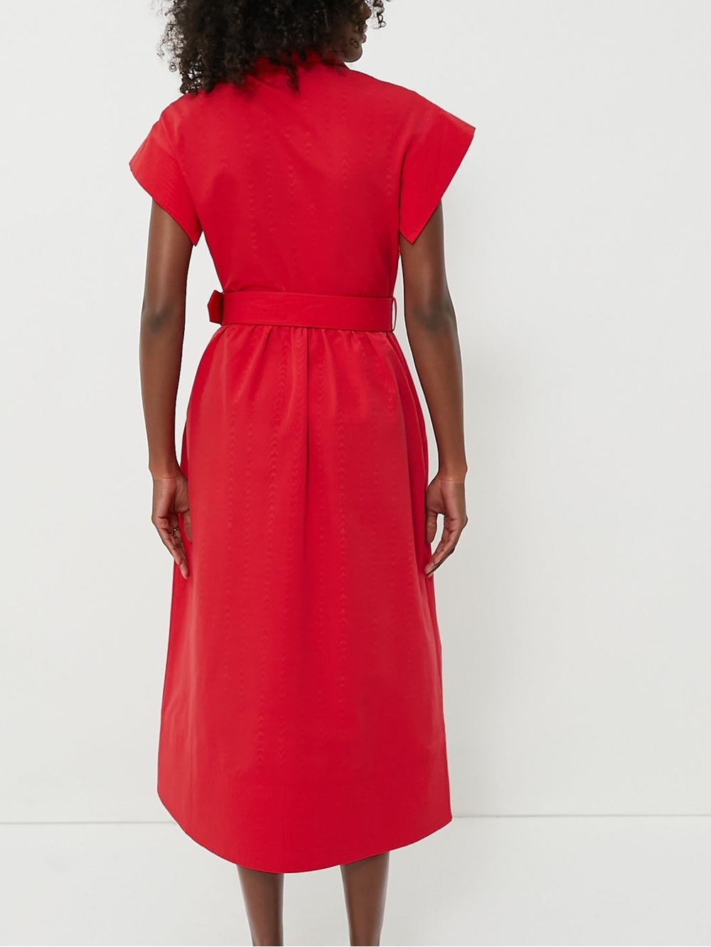 New Tuckernuck Chloe Red Belted Shirt Dress - size M. - Picture 10 of 11